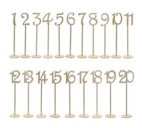 IMUSINICE Numéros de Table en Bois Naturel 20 Pièces et Assignation de Sièges avec Base Ronde 1-20 pour Décoration Mariage Champêtre