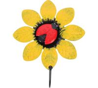 IMUSINICE Patère Murale Décorative en Métal Jaune Forme Fleur, Crochet Mural Robuste Facile à Installer pour Manteaux, pour Garages et Bureaux