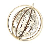 IMUSINICE Pendentif Bois Géométrique Fleur de Vie Décoratif pour Mur Ornement Suspendu Spirituel pour Salon Chambre Design Gravure Fine pour Maison et Bureau