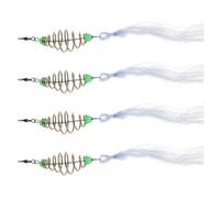 IMUSINICE Piège à Poissons Filet de Pêche Multifonction Portable en Nylon et Fer 4 Pièces, Léger et Facile à Nettoyer Couleur Aléatoire pour Accessoires de Pêche en
