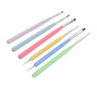 IMUSINICE Pinceaux Stylo de Dessin Réutilisable et Résistant Ensemble de 6 en Nylon Synthétique pour Nail Art pour Décoration D'ongles et Nail Art