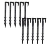IMUSINICE Piquets de Fixation 10pcs pour Irrigation Goutte à Goutte en PP Noir, Robustes et Rigides, Supports Fiables pour Arrosage Agricole et Espaces Verts Publics