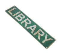 IMUSINICE Plaques Décoratives de Bibliothèque Vintage en Étain pour Décoration Murale Intérieure et Extérieure, Style Rétro et Art de Bibliothèque Vintage, Panneau Rustique pour Salle