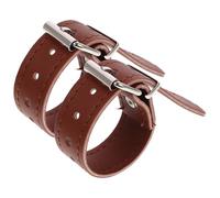 IMUSINICE Sangles de Panier Design Ajustable et Installation Solide en PU et Alliage D'aluminium pour Vélo Marron 1 Paire pour Décoration de Vélo