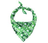 IMUSINICE Serviette à Salive pour Chien Bandana pour Chien en Dacron Bleu Nettoyage Manuel Impression Claire Thème Saint-Patrick et Grands