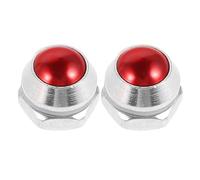IMUSINICE Soupape de Sécurité Autocuiseur 2 Pcs 14 MM en Aluminium Rouge Plat Soupape de Décharge de Vapeur Compatible Autocuiseur Accessoire Pression Haute Résistance pour Cuisson