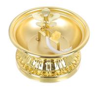 IMUSINICE Support de Lampe à Beurre en Alliage Doré Vintage pour Maison et Bureau, Porte-Bougie de Temple Apaisant Style Charmant et Aspect Vivant