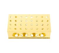IMUSINICE Support Métallique pour Organiser Tubes à Essais Réutilisables Support de Rangement Pratique pour Tubes à Essais en Aluminium Anodisé Or pour Laboratoire