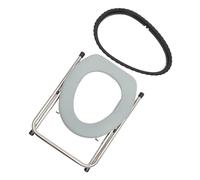 IMUSINICE Tabouret Chaise Percée de Toilette Pliable en Acier Inoxydable Design Antidérapant Portable pour Patients Blessés et Utilisation Extérieure