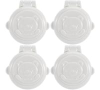 IMUSINICE Verrou de Sécurité à Bouton pour Machine à Laver et Ordinateur, Protection Double en Abs Blanc Forme Cartoon, 4 Pièces pour Garçon et Filles et Bébés