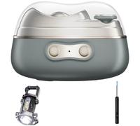 Imwing Easyclip Coupe-ongles intelligent + 1 cure-oreilles électrique + 1 lampe torche portable rechargeable et lumineuse porte-clés 3 en 1 pour polissage, polissage et fragments avec lumière LED