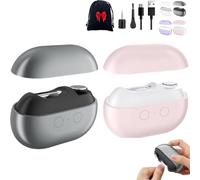 Imwing Easyclip, Imwing Easy Clip Nail Clippers, Convenient Smart Nail Trimmer, 3 in 1 Multi-Functional Electric Nails Cutter, with LED Light & Nails Scraps Storage and Polishing (2B)