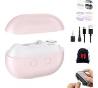 Imwing Easyclip, Imwing Easy Clip Nail Clippers, Convenient Smart Nail Trimmer, 3 in 1 Multi-Functional Electric Nails Cutter, with LED Light & Nails Scraps Storage and Polishing (Pink)