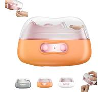 Imwing Nailqure Clip, Vueeze Nailqure Clip, coupe-ongles et polissoir multifonction 3 en 1 Easyclip Smart, avec coupe-ongles LED sécurisé (orange)