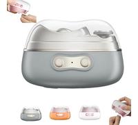 Imwing Nailqure Clip, Vueeze Nailqure Clip, coupe-ongles et polissoir multifonction 3 en 1 Easyclip Smart, avec coupe-ongles LED sécurisé (gris)