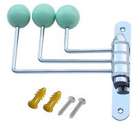 ImyHok Crochets muraux pivotants décorés en métal avec boules décoratives en bois mignonnes et pliables à 3 crochets pour accrocher des sacs pour enfants, filles, anneaux à cheveux, chapeaux,