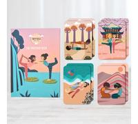 IMYOGI Cartes de yoga pour enfants, handillustrées, 30 exercices de méditation pour enfants, yoga d'enfants, jeu de cartes, yoga, débutants, confiance en soi, yoga, enfants, cartes de yoga, cadeau