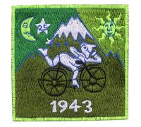ImZauberwald Hofmann Bicycle Day Kit de patchs (~ 9 cm, lumière noire) psychédélique LSD goa trance acid trip patch - - S