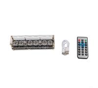 IN-12 Horloge tubulaire de style nixie à 4 chiffres avec télécommande, rétroéclairage RVB, USB-C DC5 V, horloge de table rétro pour bureau et décoration, version premium (sans tuyaux)