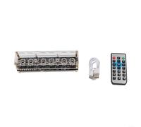 IN-12 Horloge tubulaire Nixie avec 4 chiffres, rétroéclairage RVB et télécommande, horloge rétro pour bureau, DC 5 V via USB-C, pour version premium avec LED sept couleurs (tubes exclus)