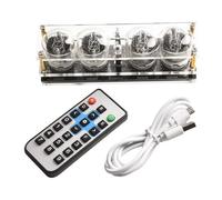 IN-12 Nixie Horloge à tube à 4 chiffres LED rétro avec tubes lumineux pour décoration de chambre à coucher, salon, B (avec tube)