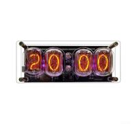 IN-12 Nixie Horloge tube colorée à 4 chiffres LED rétro avec câble USB pour chambre à coucher, salon, crèche, décoration de jardin d'enfants (B)