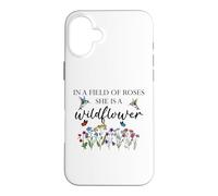 in a Field of Roses She is a Wildflower Hummingbird Floral Coque pour iPhone 16 Plus