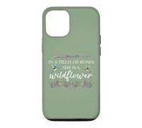 in a Field of Roses She is a Wildflower Hummingbird Flower Coque pour iPhone 12/12 Pro