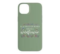 in a Field of Roses She is a Wildflower Hummingbird Flower Coque pour iPhone 14 Plus