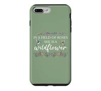 in a Field of Roses She is a Wildflower Hummingbird Flower Coque pour iPhone 7 Plus/8 Plus