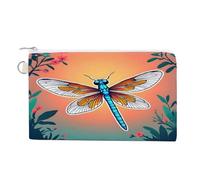 In A Melon Porte-monnaie avec fermeture éclair en toile pour homme et femme Petite trousse de maquillage, Belle libellule, Taille unique, Petit porte-monnaie
