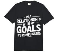 in A Relationship with My Goals It's Complicated - Comfort Colors Adult Heavyweight T-Shirt