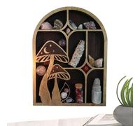 In A - Support mural suspendu en forme de lune, présentoir pour champignons Ad, étagère de rangement mural, support décoratif pour cristaux, pierres, huiles essentielles,
