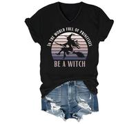 in A World Full of Princesses Be A Witch Chemise d'Halloween, Noir-VT-1, S