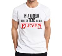 In a World Full of tens be an Eleven T-shirt rétro pour homme, Blanc., XL
