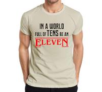 In a World Full of tens be an Eleven T-shirt rétro pour homme, naturel, 3XL