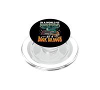 in A World of Bookworms Be A Book Dragon PopSockets PopGrip pour MagSafe