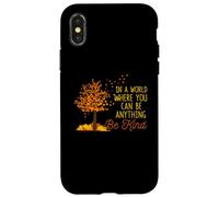 in A World Where You Can Be Anything Be Kind Automne Coque pour iPhone X/XS