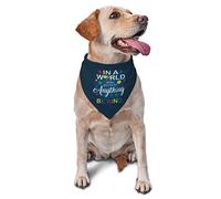 in A World Where You Can Be Anything Be Kind Dog Bandanas Pet Scarf Triangle Bib Cats Réglable Foulard Accessoires pour Petit Moyen Grand Chiot