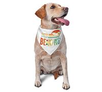in A World Where You Can Be Anything Be Kind Spring Dog Bandanas Boy Bulk Puppy Foulard Réglable Doux Triangle Bavoirs Accessoires pour Petits Moyens Grands Chiens Chats Blanc