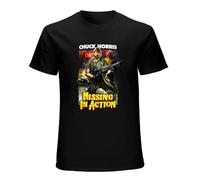 in Action Chuck Norris Retro Mia 1980'A Movie War Vietnam Pow T-Shirt Unisex Black Mens Tees S