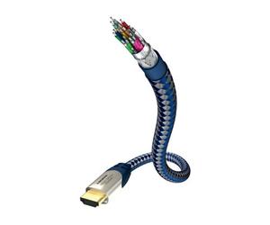 In-akustik Premium - câble HDMI haute vitesse avec 2m Ethernet, Bleu / Argent