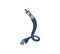 in-akustik Premium - Câble réseau - RJ-45 (M) pour RJ-45 (M) - 1 m - SF/UTP - CAT 6 - démarré, sans crochet - bleu, argent