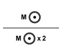 in-akustik Premium Y Subwoofer câble Cinch - 2X Cinch 3,0 m