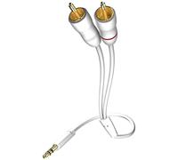 in-akustik Star Audio - Câble audio - fiche mini-phone stéréo (M) à RCA x 2 (M) - 1.5 m - blindé - blanc