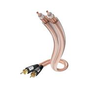 in-akustik Câble audio RCA 00304115 – 2x RCA mâle-mâle, 1,5 m, Transparent, contacts dorés