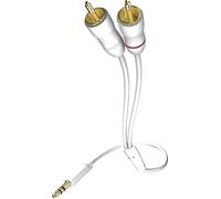 in-akustik Star MP3 Audio Cable - Câble audio - RCA x 2 mâle à mini jack stéréo mâle - 5 m - blindé - blanc