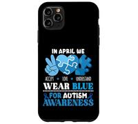 In April We Wear Blue Autism Awareness Men Women Kids Autism Coque pour iPhone 11 Pro Max