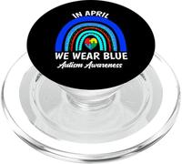 in April We Wear Blue Shirt - Rainbow Awareness Months PopSockets PopGrip pour MagSafe