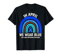 « in April We Wear Blue Shirt » - Sensibilisation à la prévention Contre Les abus des Enfants T-Shirt